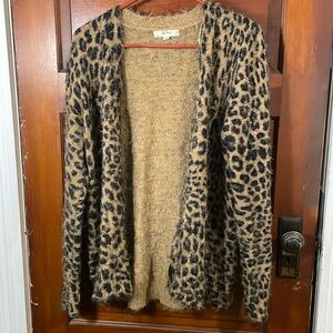 Cheeta Print Fuzzy Sweater